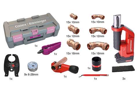 Rothenberger METRIC1 MaxiPro metrisch Starterset - mit 9 Einsätzen - mit Kupplungen