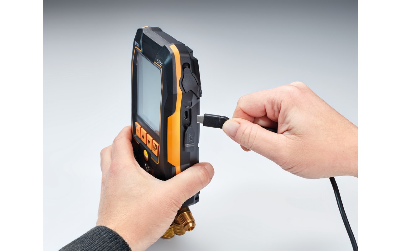 testo 0564 1558 digitale 4-Wege-Monteurhilfe 558s mit Touchscreen für A2L und A3 Kältemittel
