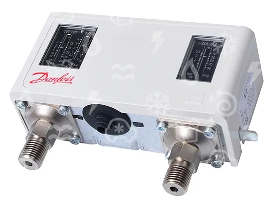 Danfoss Druckschalter kombiniert, KP44, 0,6 - 6,0 [bar], 2,0 - 12,0 [bar], Schraube. G 1/4"
