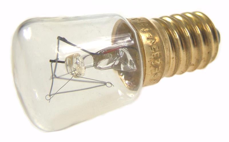 Glühbirne 25 W - E14, für 300 oC Umgebungstemperatur geeignet (d = 22 mm, h =