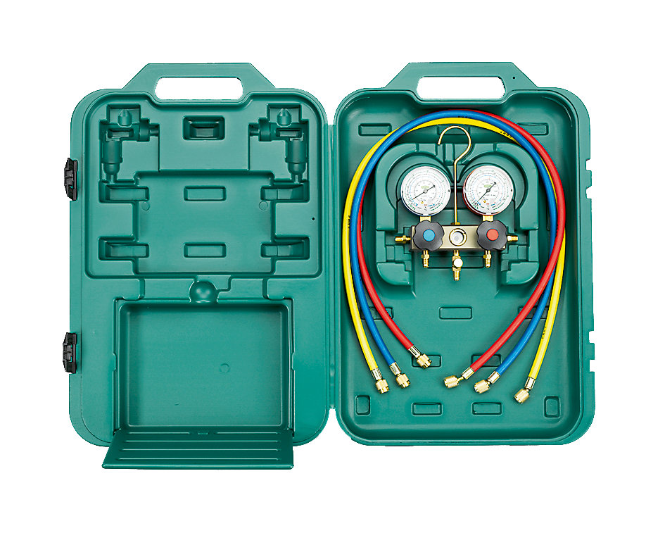 Refco 4688726 2-Weg Monteurhilfe BM2-3DS-R448A mit 3 Füllschläuchen 1/4" SAE Länge 36 /90cm