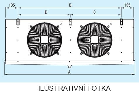 Verdampfer ECO - Luvata GCE352E4ED, 7,99 kW (dT 8 st., R404) mit Abtauung