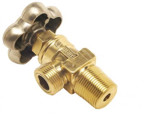 PERKEO Stahlflaschenventil für Druckluft, G5/8" RH -IG