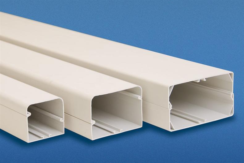 Airco-Duct 070 (70x65 mm) Montagekanal komplettt L=2 m - RAL9002, volle Verpackungseinheit 12 Meter im Karton