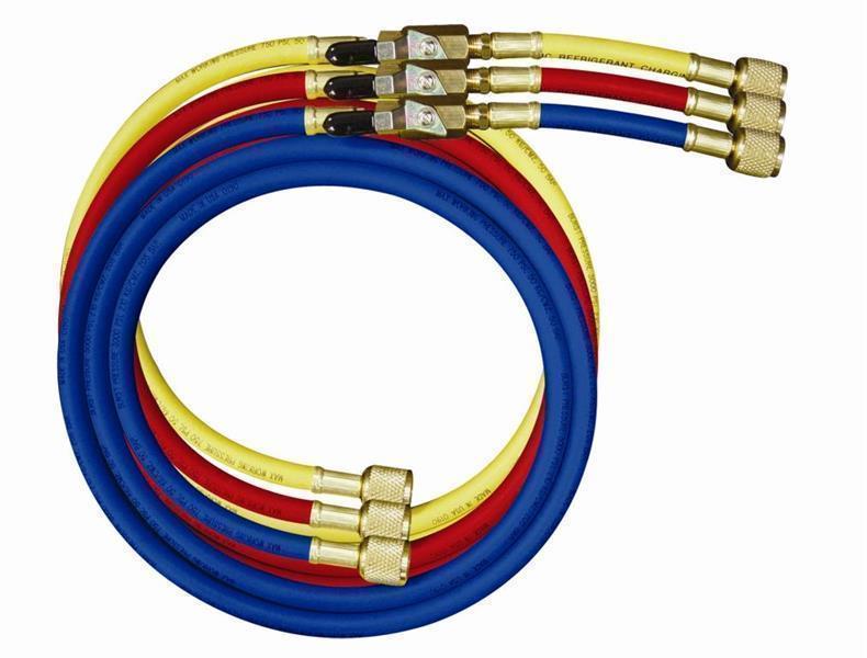 Füllschläuche Set von 3-150cm Standard 1/4" mit man. Absperrventil