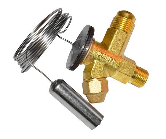thermostatisches Expansionsventil SANHUA RFKH05E-7.6-33, R410a, externer Druckausgleich, Bördelung