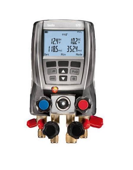 testo 570-1 Set, digitale Monteurhilfe, 4-Wege-Ventilblock