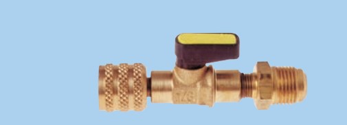 BVS-06-04-Y Kugelventil gerade 3/8"SAE innen x 1/4"SAE außen, gelb