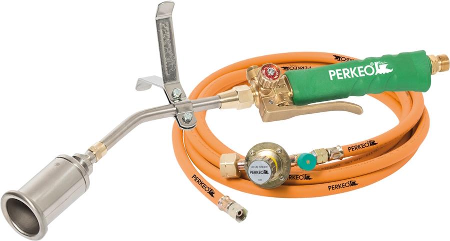 PERKEO Aufschweißbrenner-Set TITAN HEXE, Rohrlänge 150mm, Schlauchlänge 5m