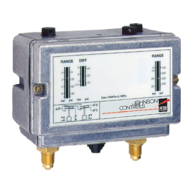 Johnson Controls Penn mechanische Doppeldruckschalter P78MCS-9300, IP54 HD/ND HD SDBK 1/4