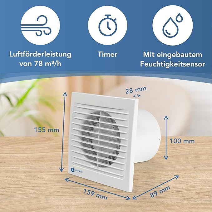 Axialventilator Albatros 100 Silencio FS