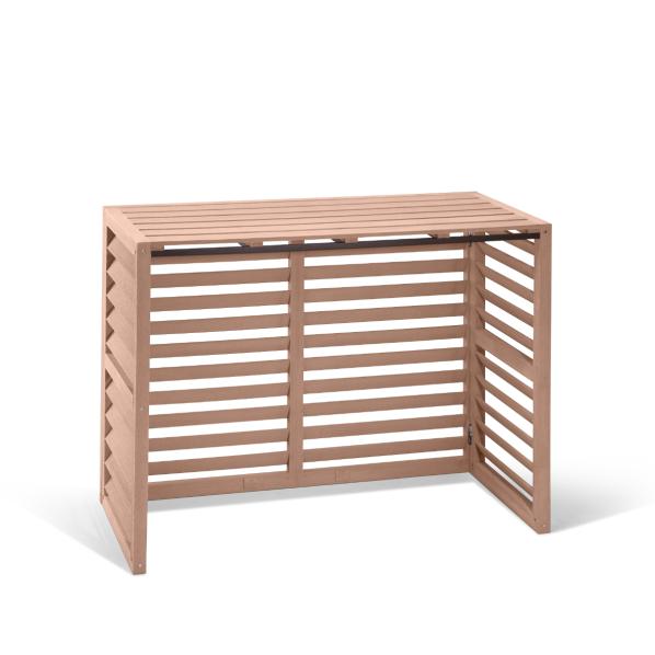 Evolar Klima- & Wärmepumpengehäuse Tropical Teak WPC M, 800x1100x550 MM