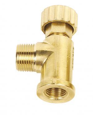 PERKEO Eck-Nadelregulierventil, G1/4" RH x G3/8" LH