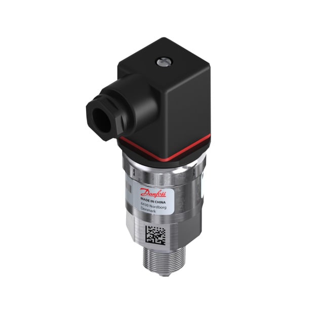 Danfoss Druckmessumformer AKS32 060G2037, 0–10 V, 24 bar, DIN-1-Stecker auf G3/8" - Außengewinde