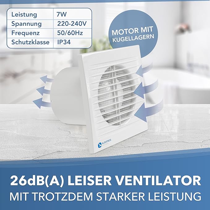 Axialventilator Albatros 100 Silencio FS
