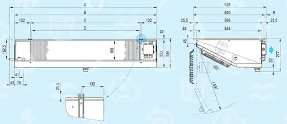 Verdampfer ECO - Luvata GME44EL7, 3,41 [kW] (dT 8 st., R404a)