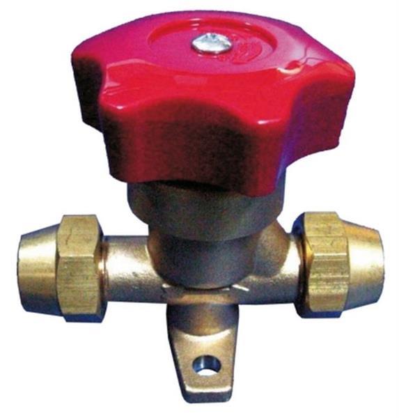 Absperrventil Bördelanschlüsse 1/2" SAE mit Bördelmuttern