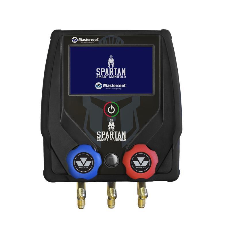 SPARTAN 2-Wege-Digitalprüfarmatur mit 150cm-Hochdruckschläuchen mit Standardanschlüssen und Klemme