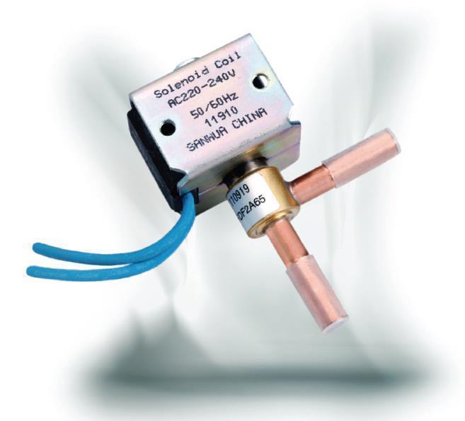 Magnetventil Sanhua NC, kv 0.80, Löt 1/4", FDF2A94, ohne Spule