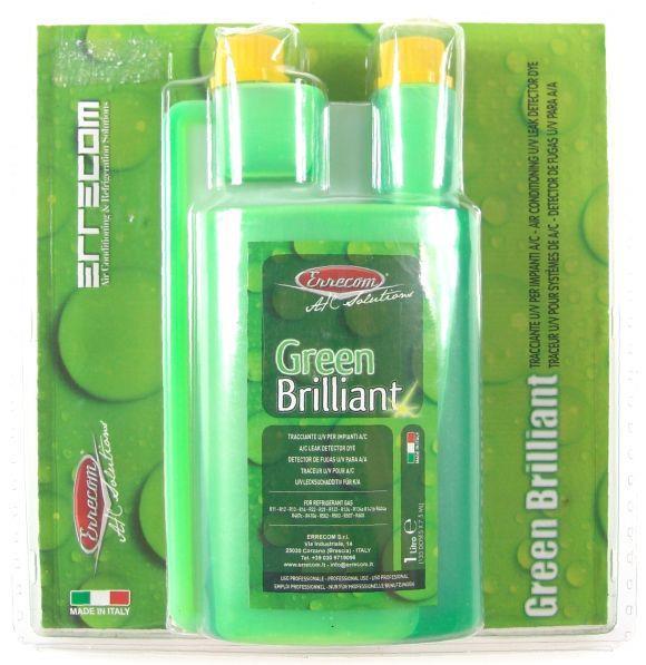 Errecom Green Brilliant 1 L, UV-Lecksuchmittel für Klimaanlagen, Farbe grün