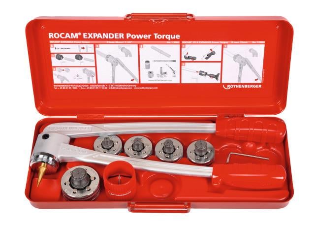 Rothenberger Expanderzange + Expanderköpfe Set 12522 ROCAM 12-16-18-22-28mm