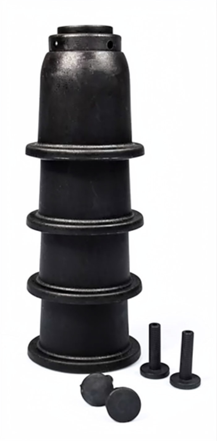 Montagesockel, D = 100 mm, H = 100/130 mm, M = 325 kg, schwarz