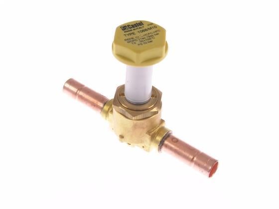 Magnetventil Castel, NC, Lötanschlüsse 10 mm ODS, ohne Spule, 1068/M10S