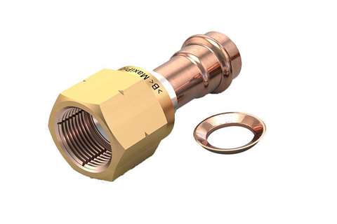 Conex Bänninger wiederverwendbarer Bördeladapter 1/4" - Messingmutter & Kupferdichtring