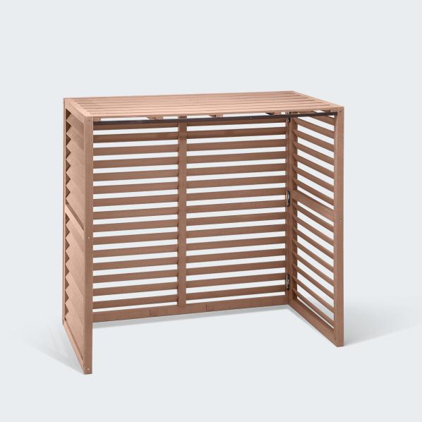 Evolar Klima- & Wärmepumpengehäuse Tropical Teak WPC L, 1100x1200x650 MM