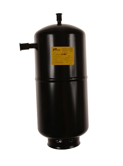 Kältemittelsammler, 33 BAR, 6,0 l, Eingang 14 mm ODS, Ausgang 10 mm, M10,