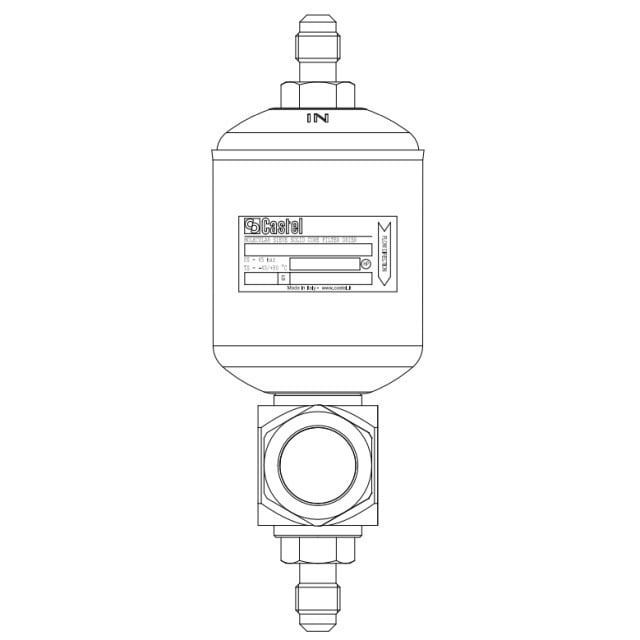 Castel Trockner-Schauglas Kombination 165 4116/5, 5/8" SAE/16mm Bördel 250cm³, 45 bar