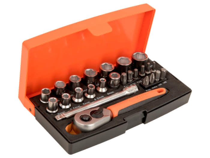 Bahco SL25 Steckschlüssel-Satz 1/4" 25-teilig