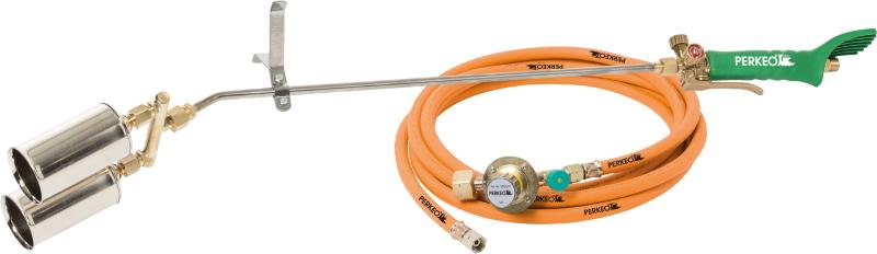 PERKEO Aufschweißbrenner-Set TWIN TURBINE DRACHENFLÜGEL, Rohrlänge 550mm, Schlauchlänge 5m