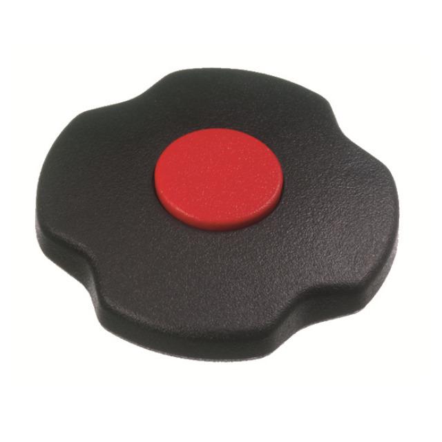 Refco Drehknopf 4677826 schwarzer Drehknopf M2-7-R Rot