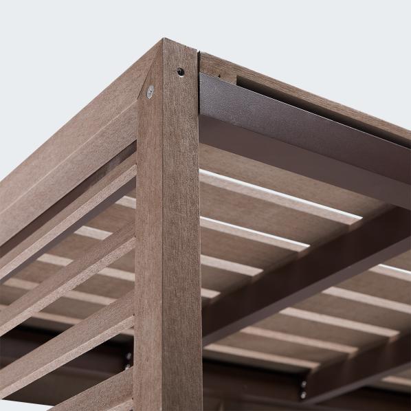 Evolar Klima- & Wärmepumpengehäuse Walnut Grey WPC XL, 1300x1700x750 MM