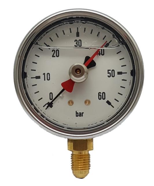 Hansa Manometer 2776600050 mit Schleppzeiger 16bar, 7/16" UNF