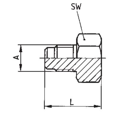 Hansa Verschlussstopfen 2750311050 Messing VS 3/4UNF