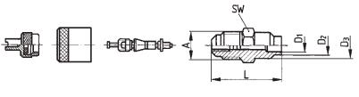 Hansa HSV 7/16X6mm 2730805050 VC-500-12 Messing Schraderventil mit Kern und Kappe