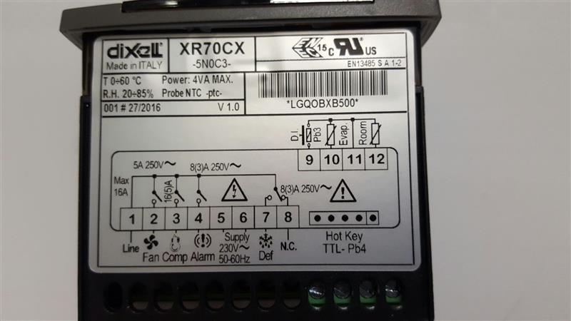 Kühlstellenregler Dixell / Copeland XR70CX 5N0C3, 230 V, 20 A, Bedienfeld- wird ersetzt durch XR70CH