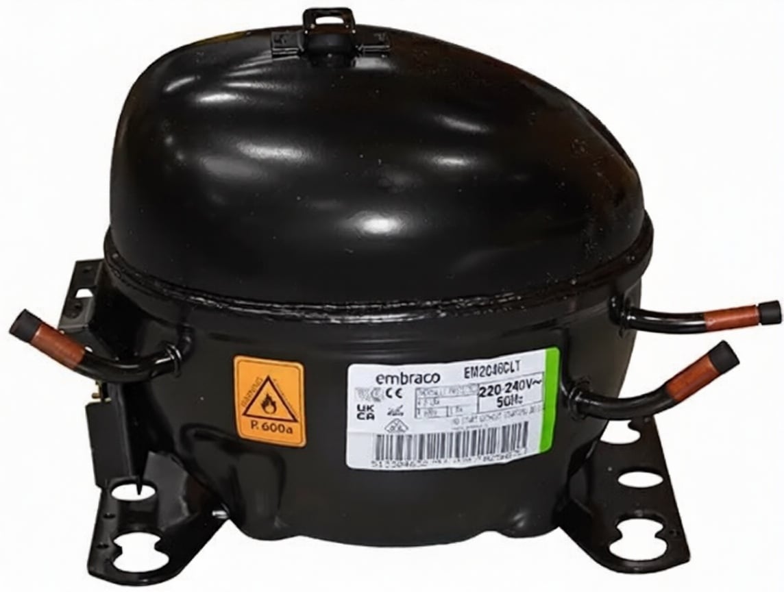 Embraco Verdichter EM2C46CLT, LBP – R600a, 220–240 V / 50 Hz, RSCR