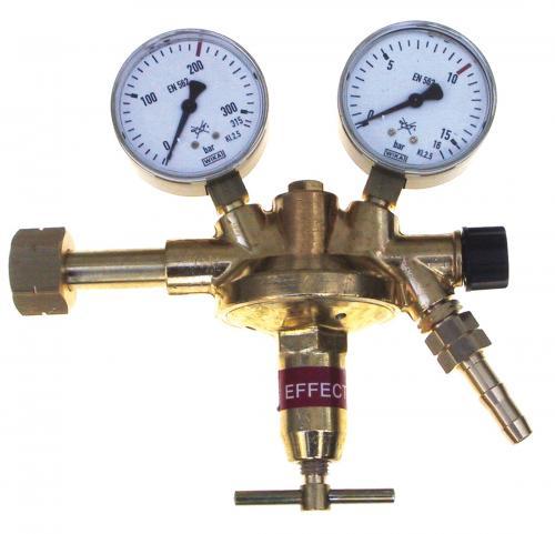 PERKEO Wasserstoff Flaschendruckminderer, Arbeitsdruck 0-10 bar