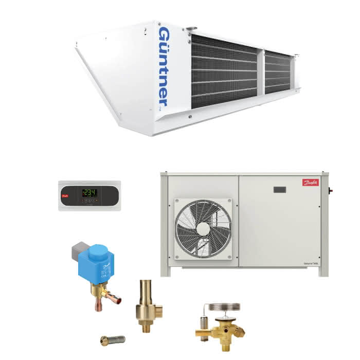 Kälte Komplett Set CO2 (R744) für Außenaufstellung, Tiefkühlung Normalkühlung 2,7 kW Normalkühlung