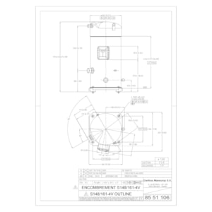 Verdichter Maneurop Scroll SZ148-4VAI, HMBP - R404A, R507, R407C, 400-460V/3PH/50/60Hz, Bördelanschluss