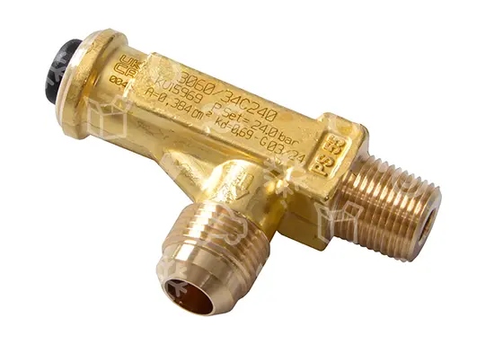 Sicherheitsventil CASTEL 3060/34C240, einschraubbar, 3/8" NPT - 1/2" SAE, 24 bar
