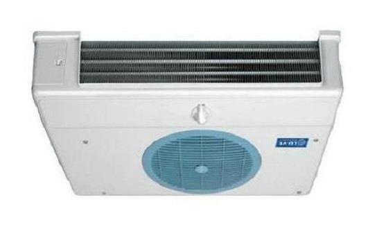 split-type, air conditioner, outdoor unit, blue fan, wall-mounted