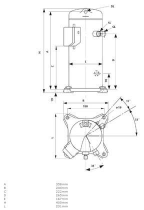 Verdichter Copeland ZRD61-KCE-TFD-422, R407C, 380-420V