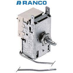 THERMOSTAT RANCO K55-P5851, 2 Kontakte 6A 250V Kapillarrohr 2500 mm halbmondförmige Achse 6x4,6 mm