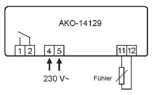 Elektronikregler AKO Typ AKO-14129 Einbaumaß 70,5x28,5mm 230V Spannung AC NTC/PTC - nicht lieferbar, ersetzt durch AKO-D14123-2