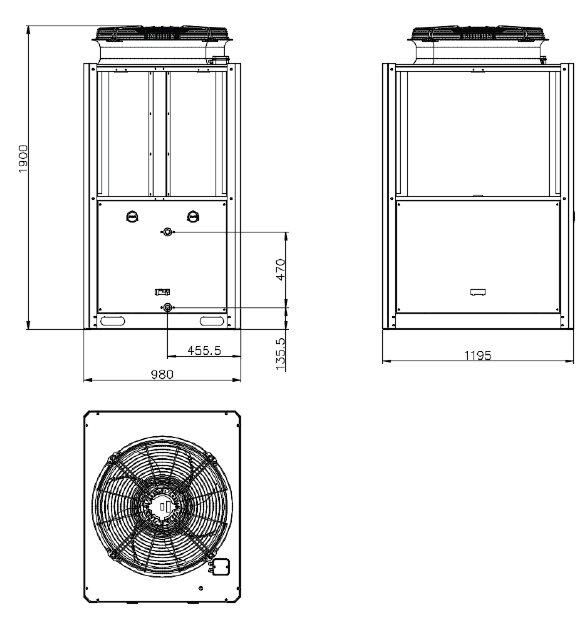 DECARBONIZE ECO 150 kommerzielle Wärmepumpe 50 kW R290 - Commercial Series