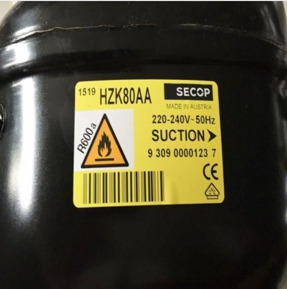 Verdichter SECOP / Danfoss HZK80AA, LBP - R600a, 220-240V, 50/60 Hz